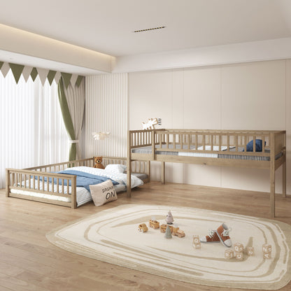Bunk Bed With Ladder And Guardrails - The Sleep Loft - Online Mattress Showroom NYC