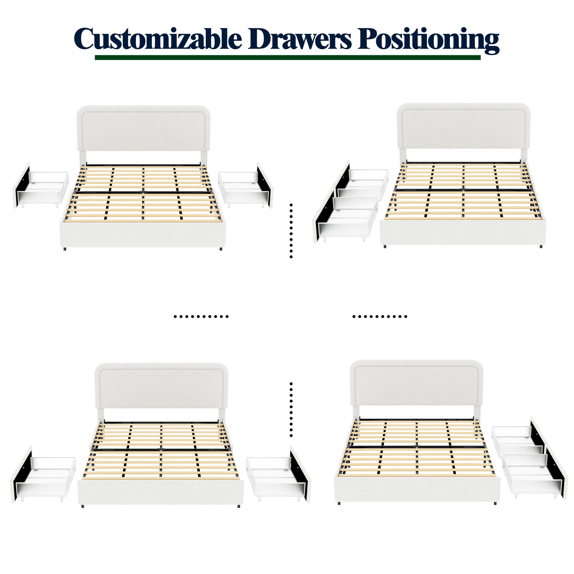 Liv - Patented With Drawers Upholstered Storage Platform Bed - The Sleep Loft - Online Mattress Showroom NYC