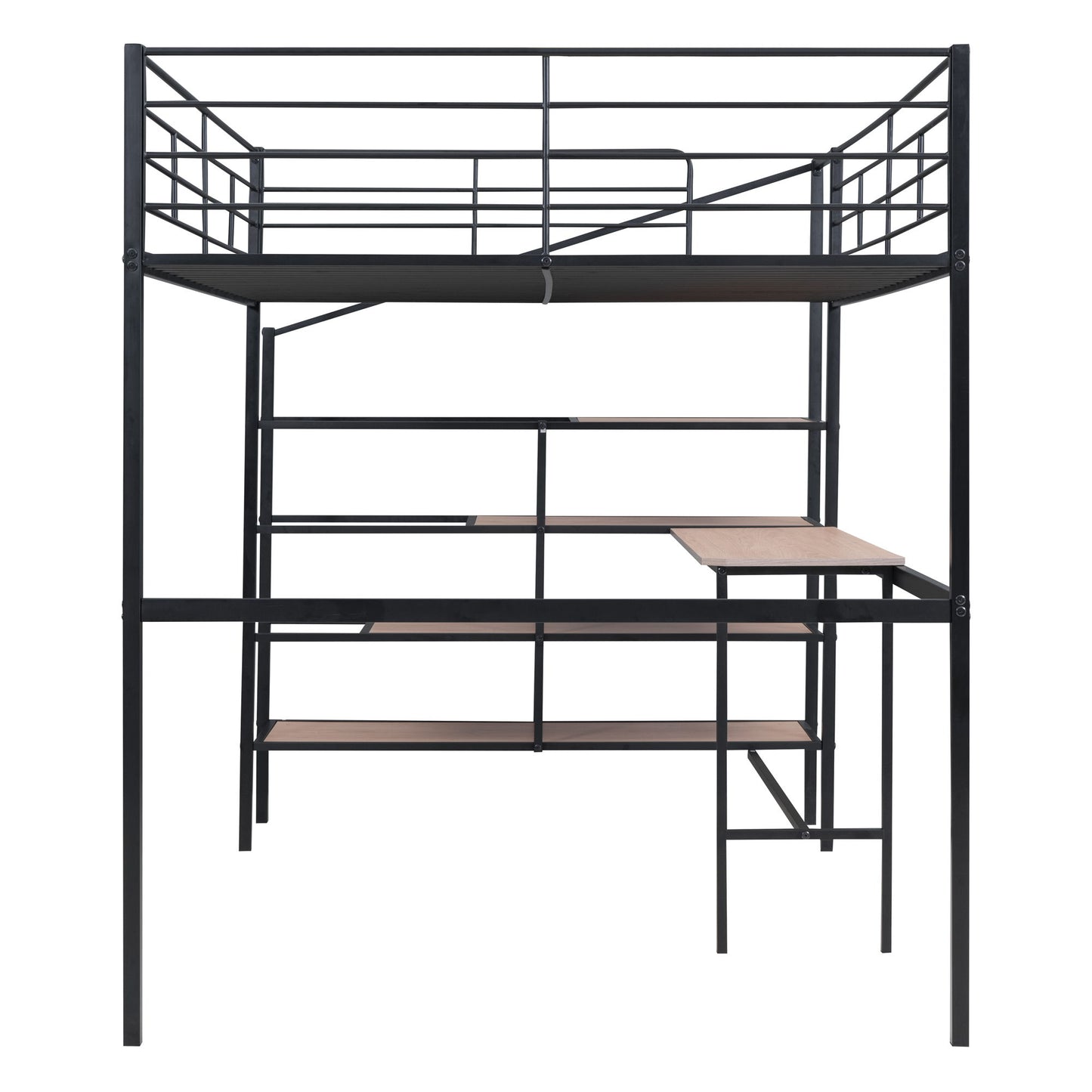 Loft Bed With Desk And Lateral Storage Ladder - The Sleep Loft - Online Mattress Showroom NYC