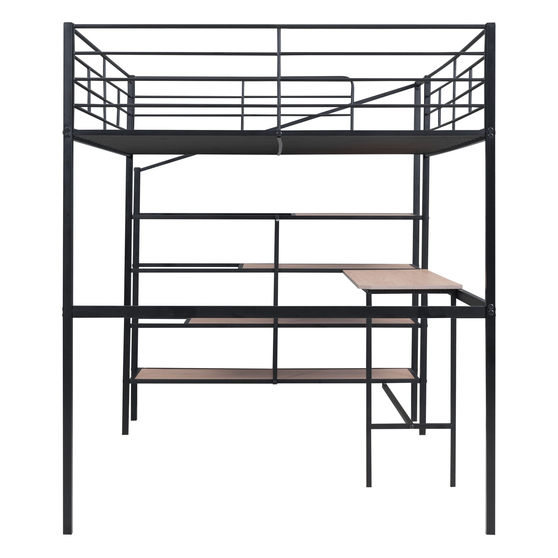 Loft Bed With Desk And Lateral Storage Ladder - The Sleep Loft - Online Mattress Showroom NYC