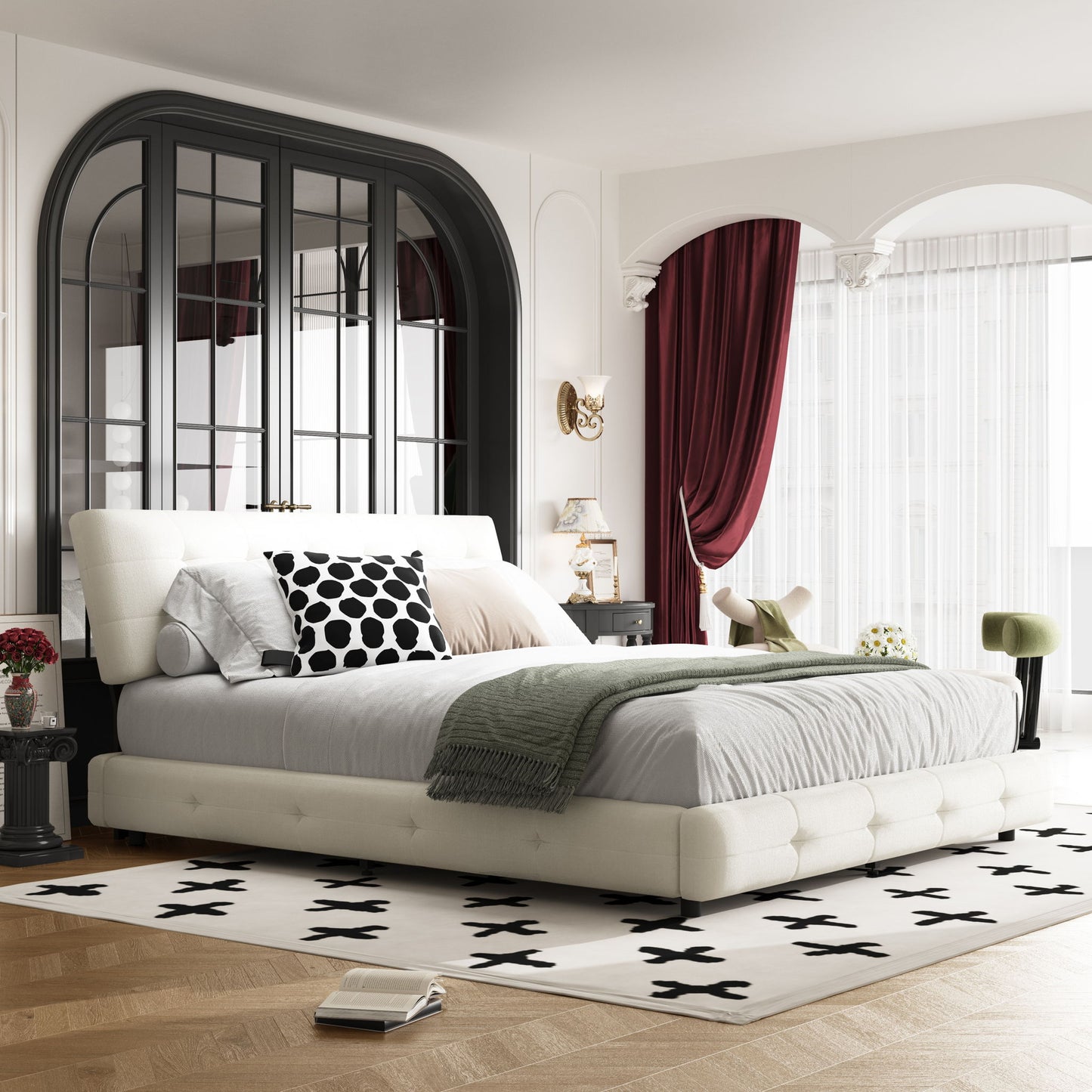 Tufted Headboard With Extra-Large Ultra-Soft Cloud Pillow Design - The Sleep Loft - Online Mattress Showroom NYC