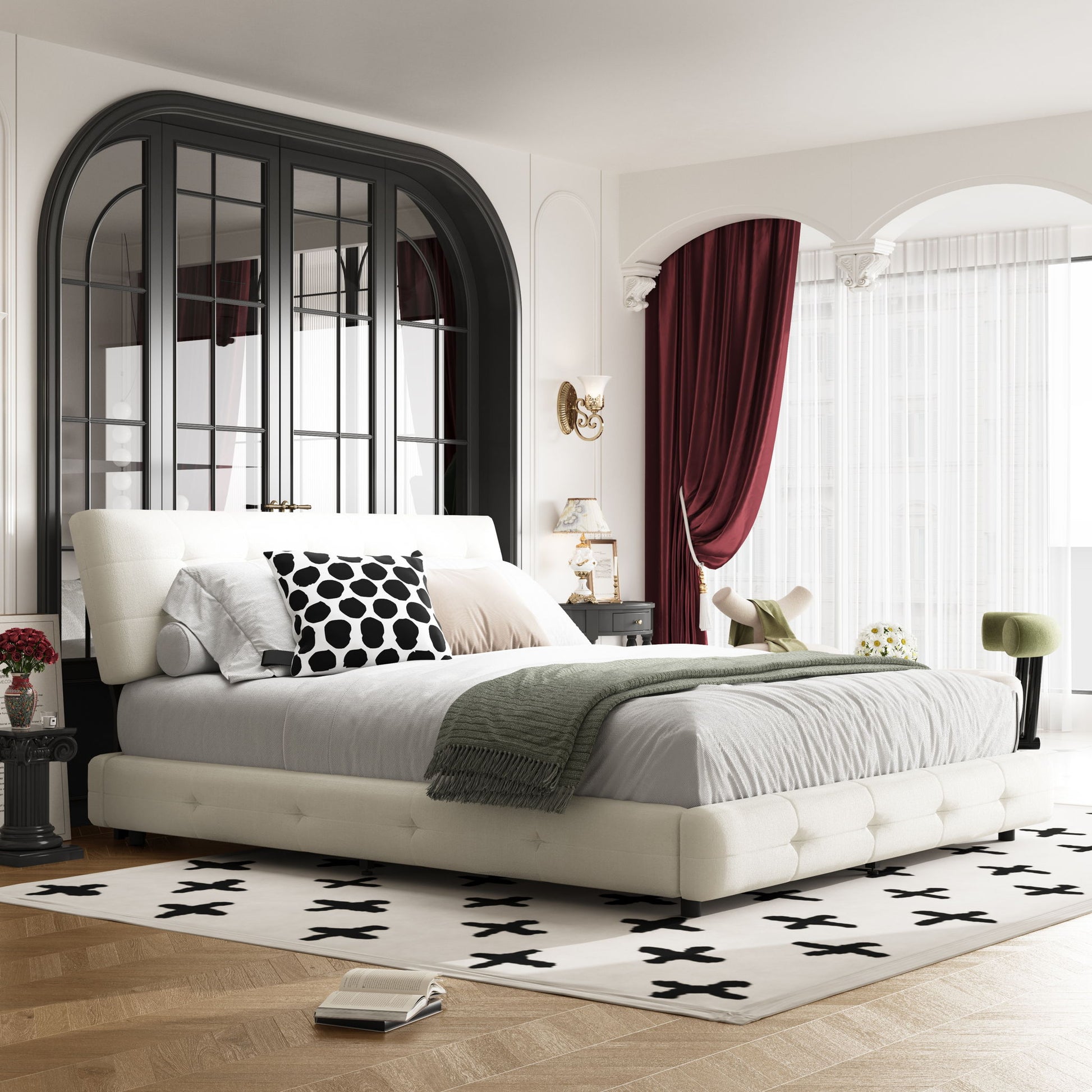 Tufted Headboard With Extra-Large Ultra-Soft Cloud Pillow Design - The Sleep Loft - Online Mattress Showroom NYC