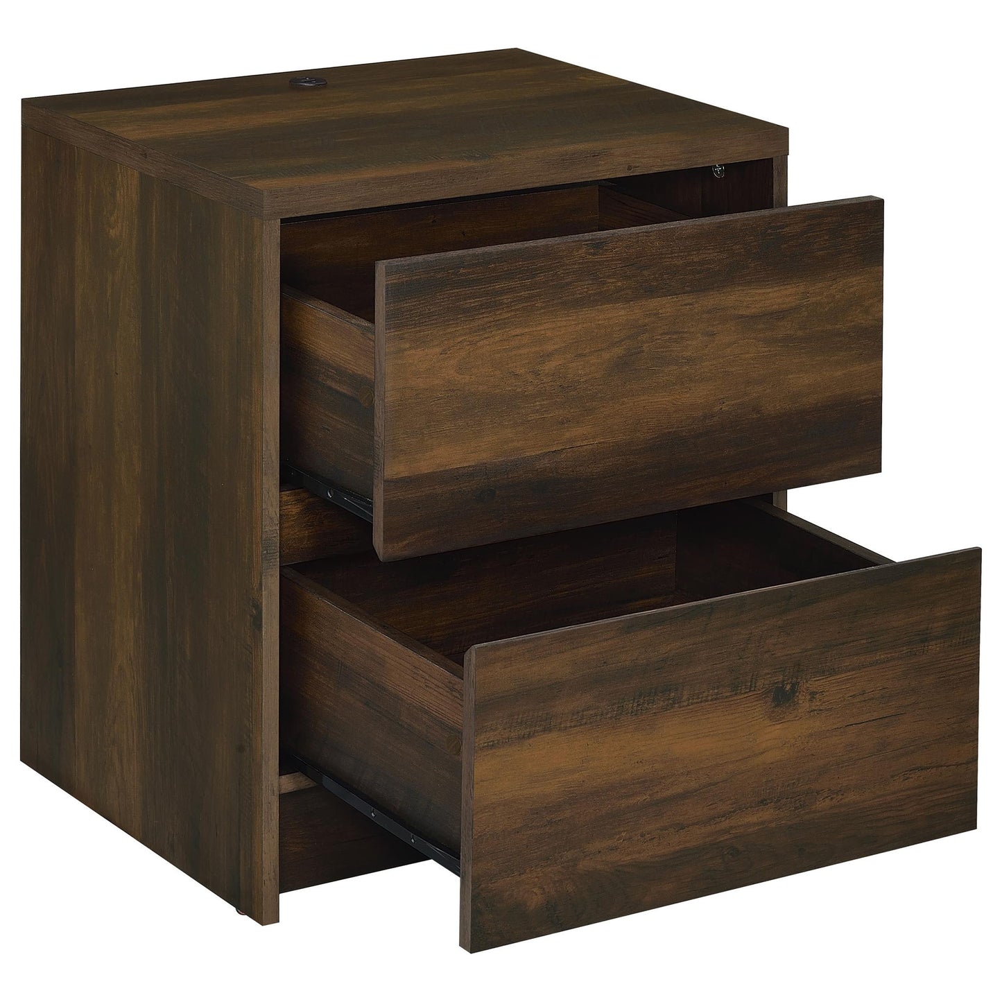 Geary - 2 Drawer Nightstand With LED Lights And USB Charging Ports - The Sleep Loft - Online Mattress Showroom NYC