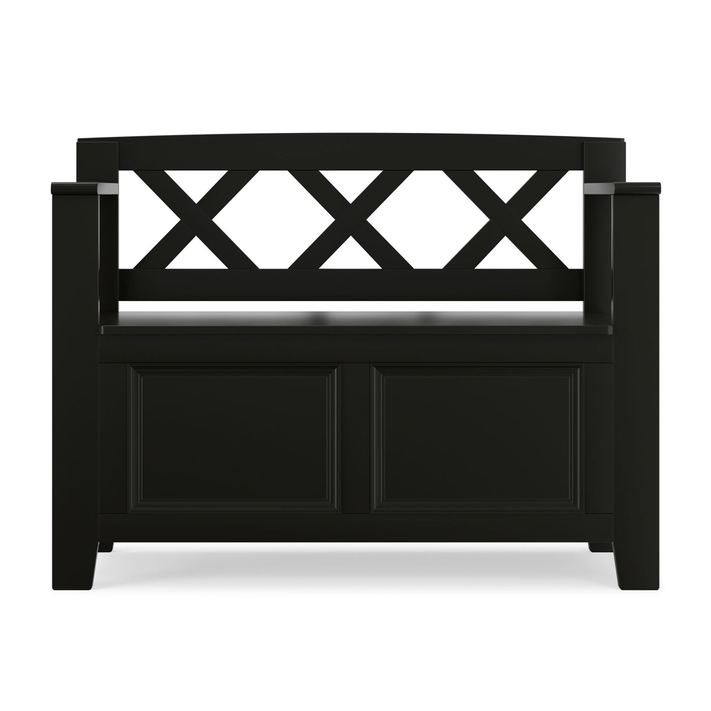Amherst - Small Transitional Entryway Storage Bench - The Sleep Loft - Online Mattress Showroom NYC