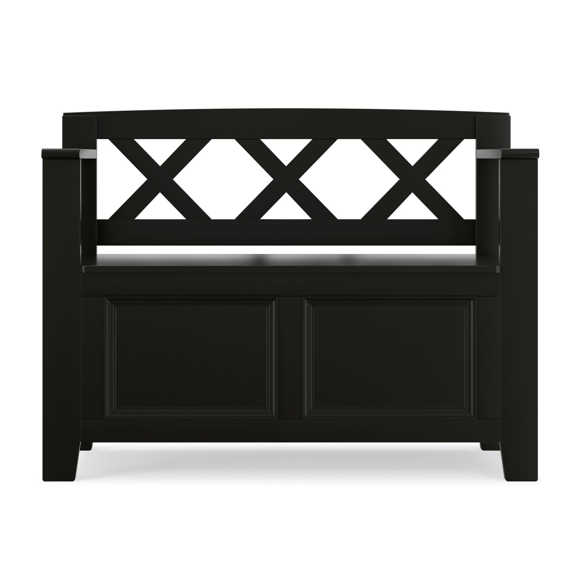 Amherst - Small Transitional Entryway Storage Bench - The Sleep Loft - Online Mattress Showroom NYC