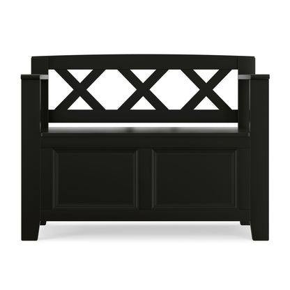 Amherst - Small Transitional Entryway Storage Bench - The Sleep Loft - Online Mattress Showroom NYC