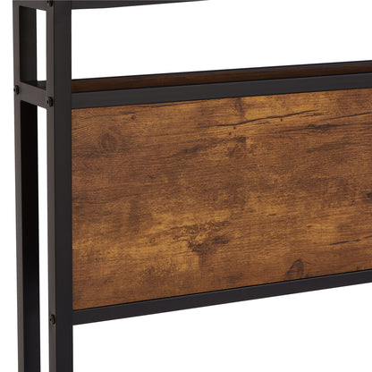 Modern Metal Platform Bed Frame With Wooden Headboard And Footboard, USB Charging Station, LED Lights, 2 Drawers - The Sleep Loft - Online Mattress Showroom NYC