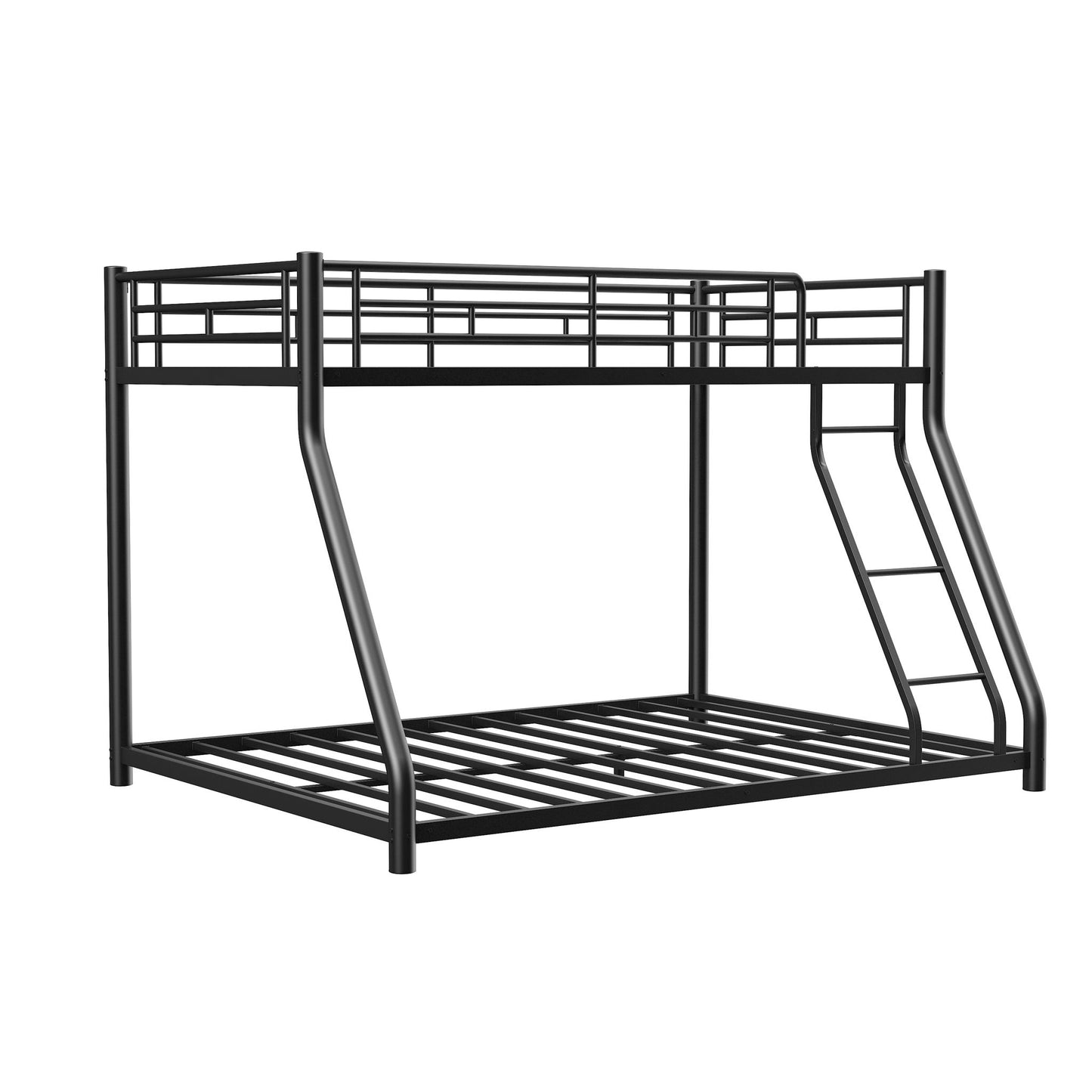 Bunk Bed Frame With Ladder And Guardrail, Heavy Duty Noise Free Design Metal Construction - The Sleep Loft - Online Mattress Showroom NYC