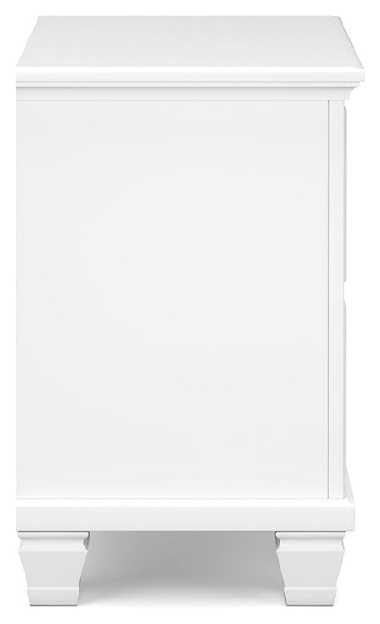 Fortman - Two Drawer Night Stand - White - The Sleep Loft - Online Mattress Showroom NYC