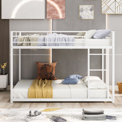 Metal Bunk Bed, Low Bunk Bed With Ladder - The Sleep Loft - Online Mattress Showroom NYC