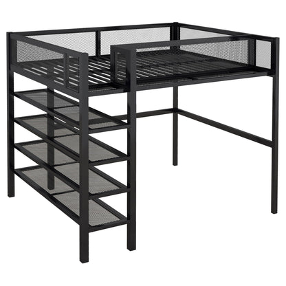 Loft Bed With 4 Tier Shelves And Storage - The Sleep Loft - Online Mattress Showroom NYC