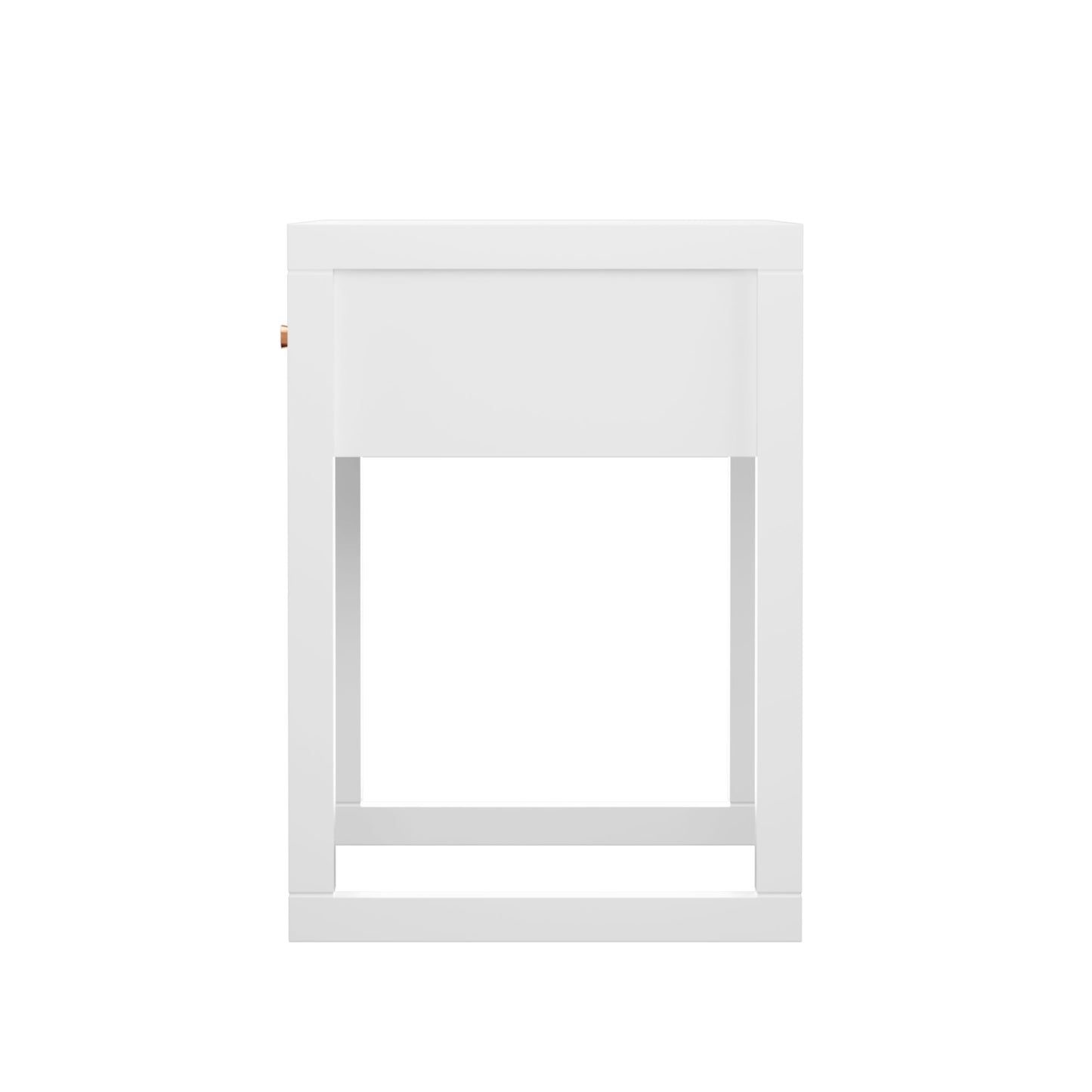 Nightstand With Drawer, Minimalist Bedside Table, Compact End Table For Bedroom - White - The Sleep Loft - Online Mattress Showroom NYC