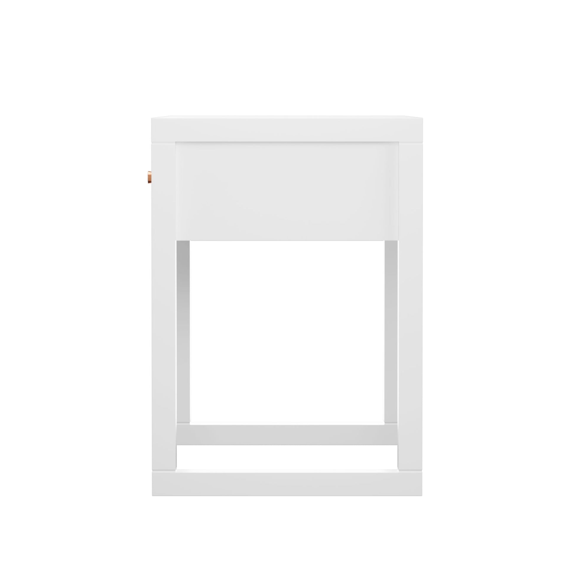 Nightstand With Drawer, Minimalist Bedside Table, Compact End Table For Bedroom - White - The Sleep Loft - Online Mattress Showroom NYC