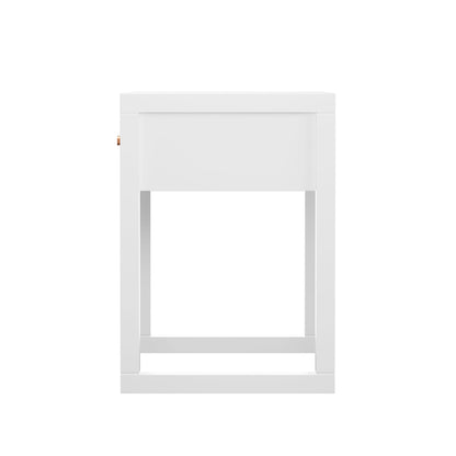 Nightstand With Drawer, Minimalist Bedside Table, Compact End Table For Bedroom - White - The Sleep Loft - Online Mattress Showroom NYC