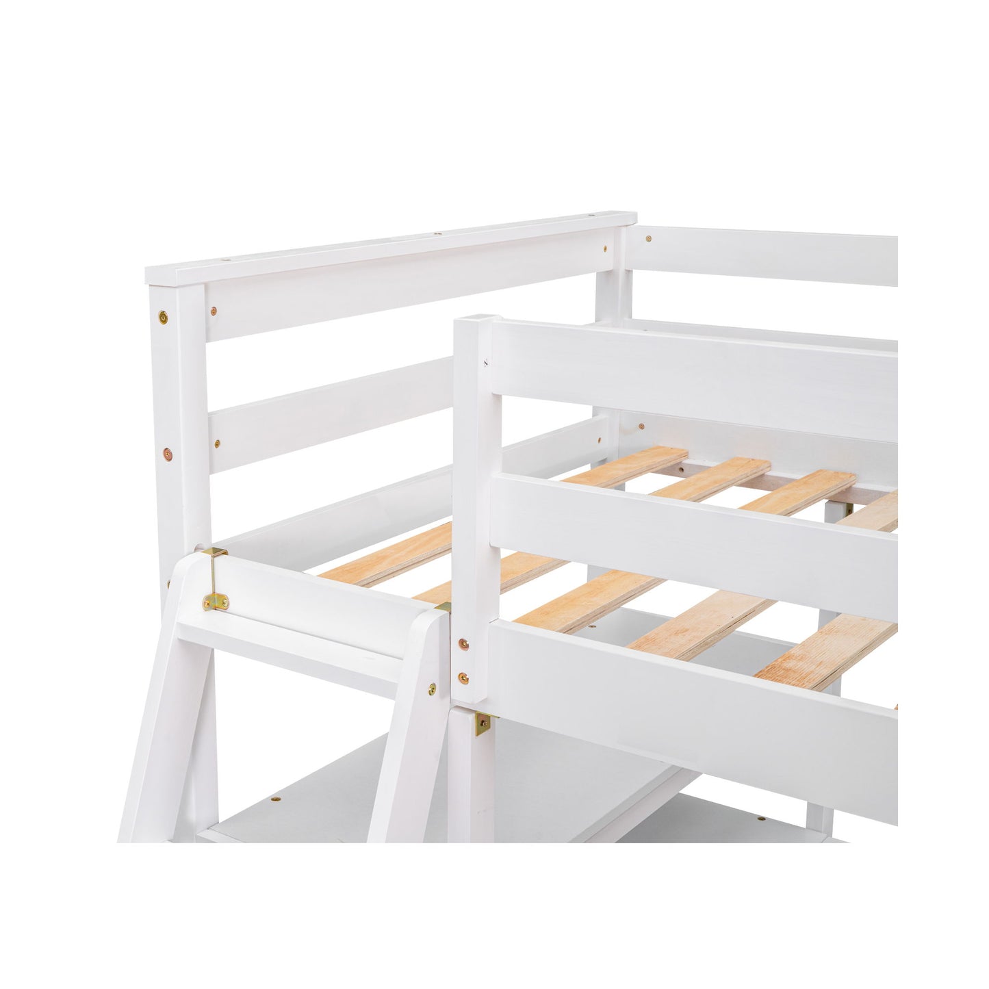 Modern Loft Bed With Built In Desk, Shelves, And 2 Drawers - The Sleep Loft - Online Mattress Showroom NYC