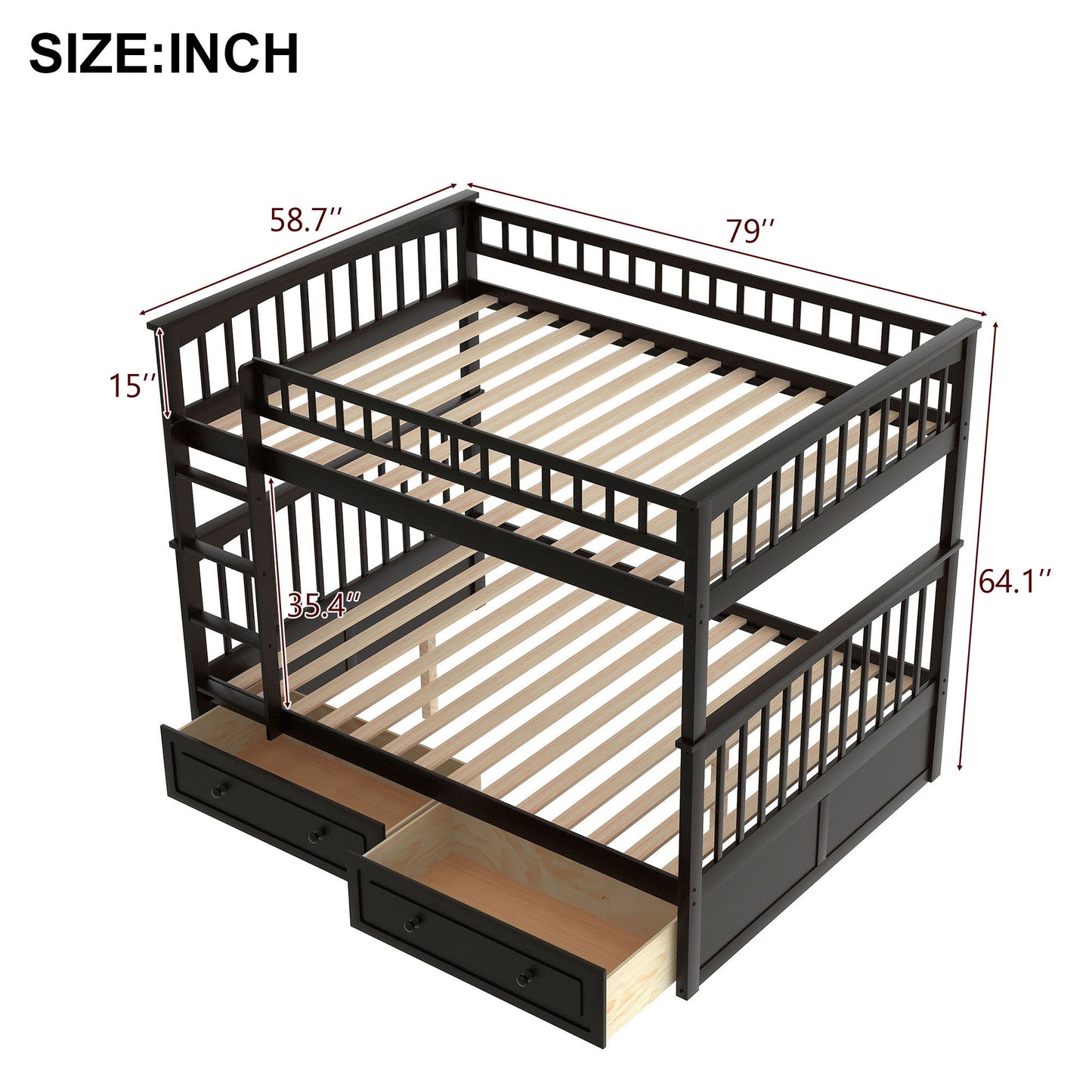 Bunk Bed With Drawers, Convertible Design - The Sleep Loft - Online Mattress Showroom NYC