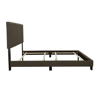 Queen Bed With Nailhead Trim - Charcoal - The Sleep Loft - Online Mattress Showroom NYC