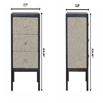 Nightstand, 3 Drawer - Black - The Sleep Loft - Online Mattress Showroom NYC