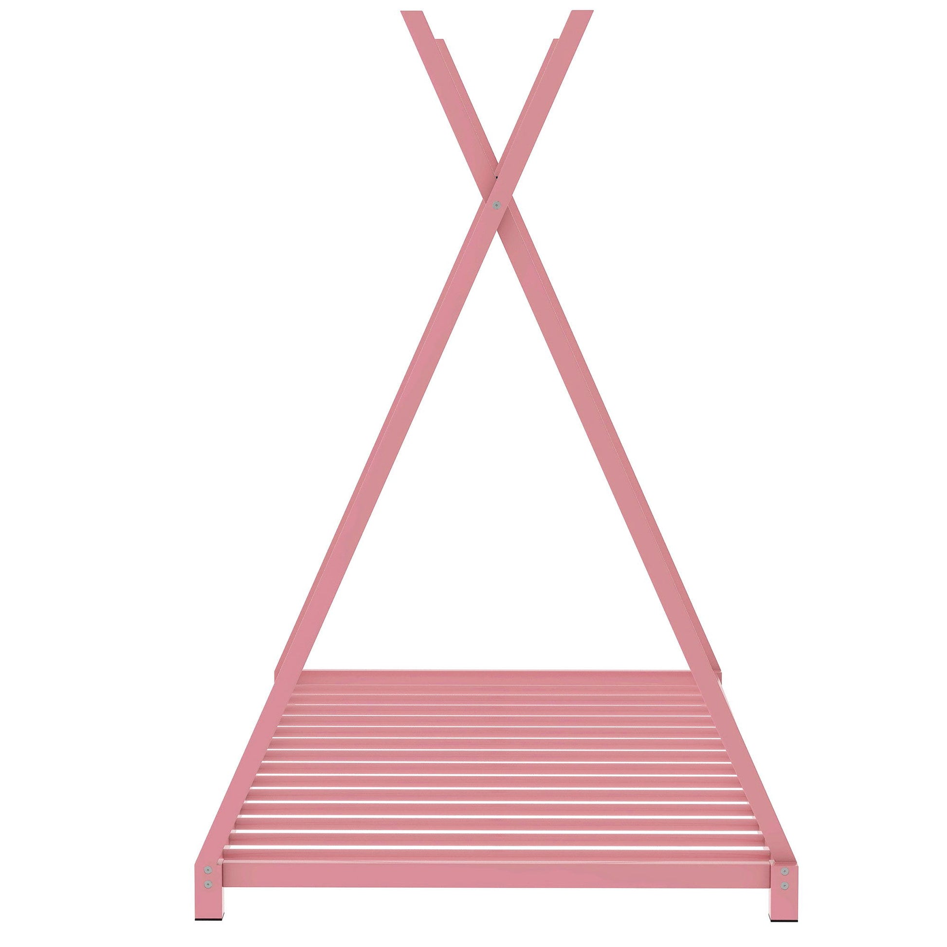 Metal House Platform Bed With Triangle Structure, Low Profile Design - The Sleep Loft - Online Mattress Showroom NYC