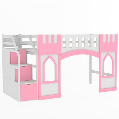 Loft Bed With Storage Staircase And Windows - The Sleep Loft - Online Mattress Showroom NYC