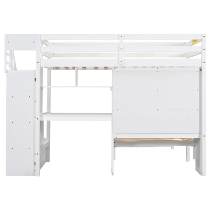 Loft Bed With Built In Desk And Staircase - The Sleep Loft - Online Mattress Showroom NYC