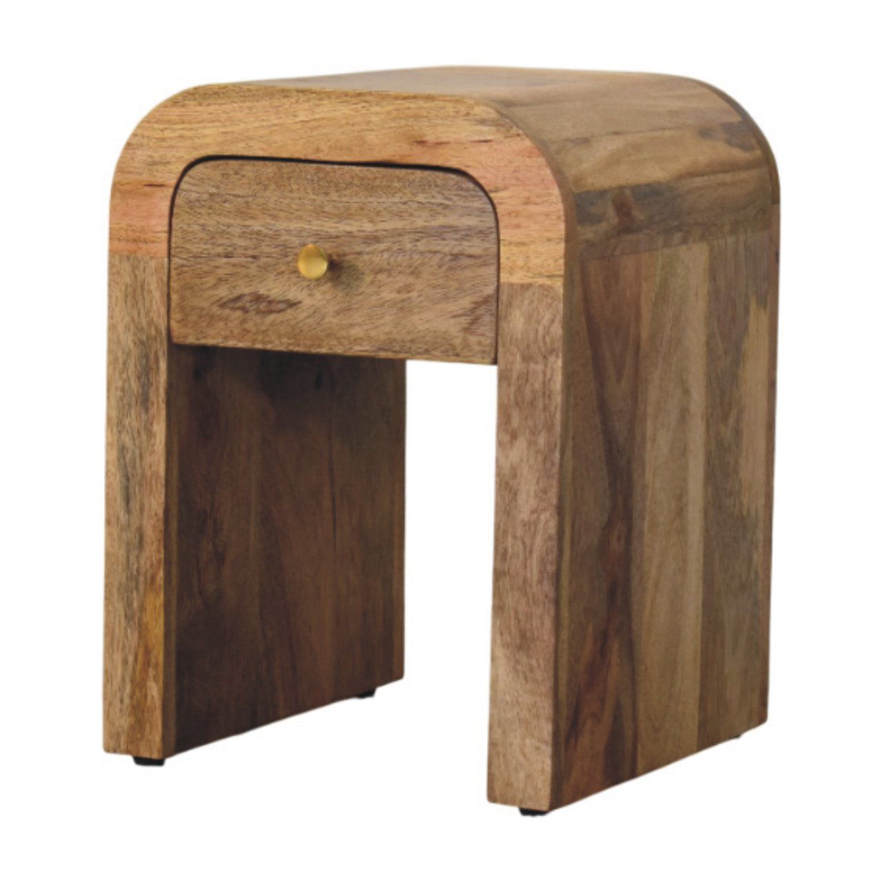 Mini Darcy - Nightstand With Curved Edges - The Sleep Loft - Online Mattress Showroom NYC