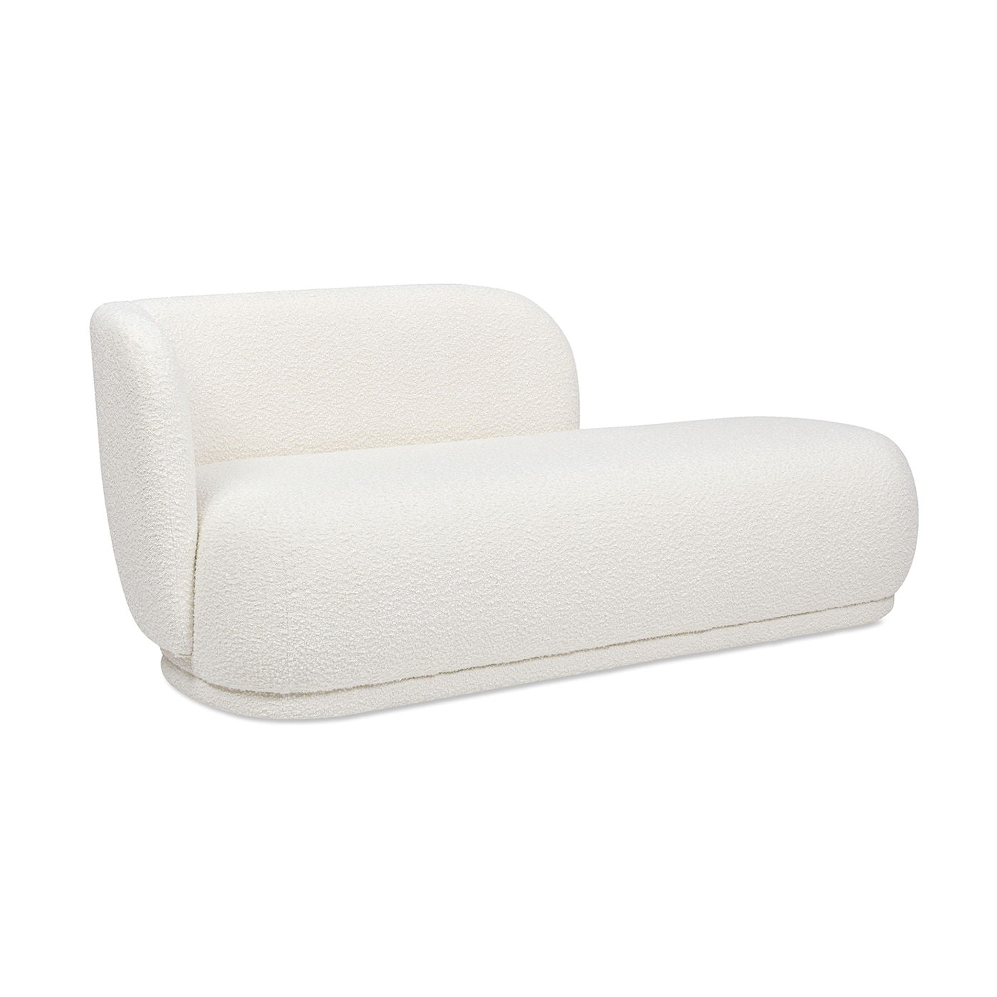 Aire - RAF Modern Rounded Chaise Lounge - Ivory White - The Sleep Loft - Online Mattress Showroom NYC