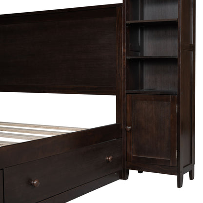 Bed With All In One Cabinet, Shelf And Sockets - The Sleep Loft - Online Mattress Showroom NYC
