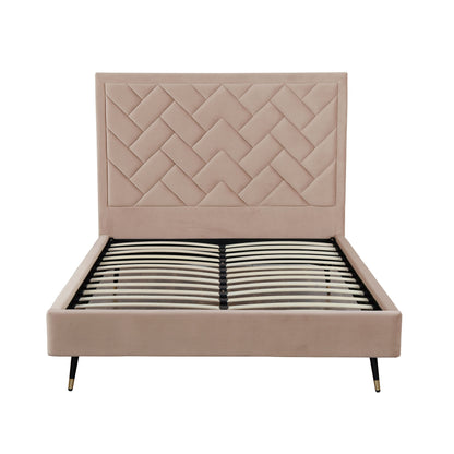 Crosby - Bed With Upholstered Headboard And Slats - The Sleep Loft - Online Mattress Showroom NYC