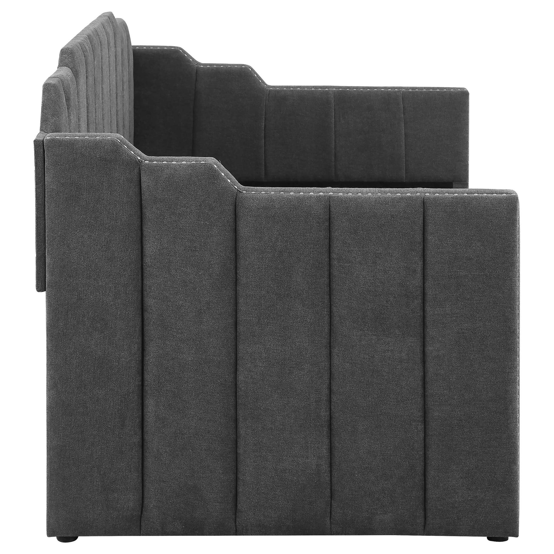 Pressley - Twin Daybed With Trundle - Charcoal - The Sleep Loft - Online Mattress Showroom NYC