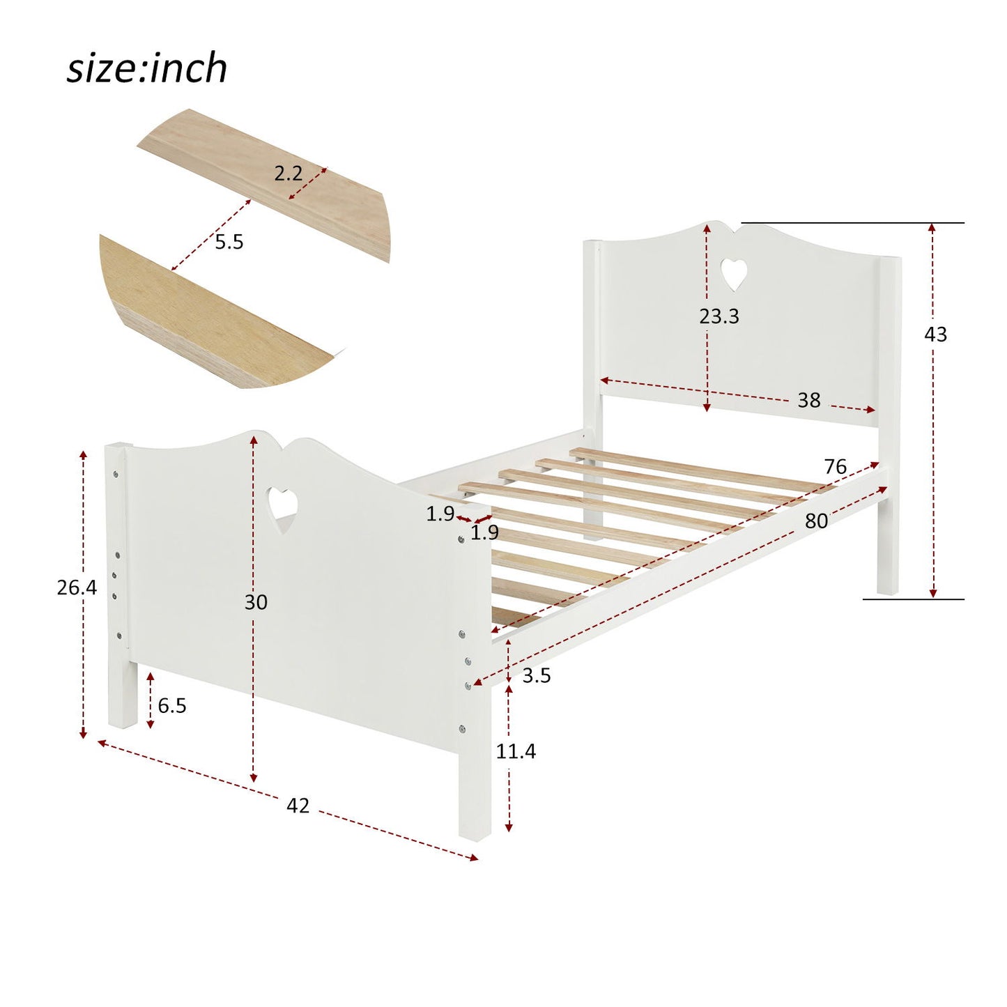 Platform Bed With Slat Support And Headboard And Footboard - The Sleep Loft - Online Mattress Showroom NYC