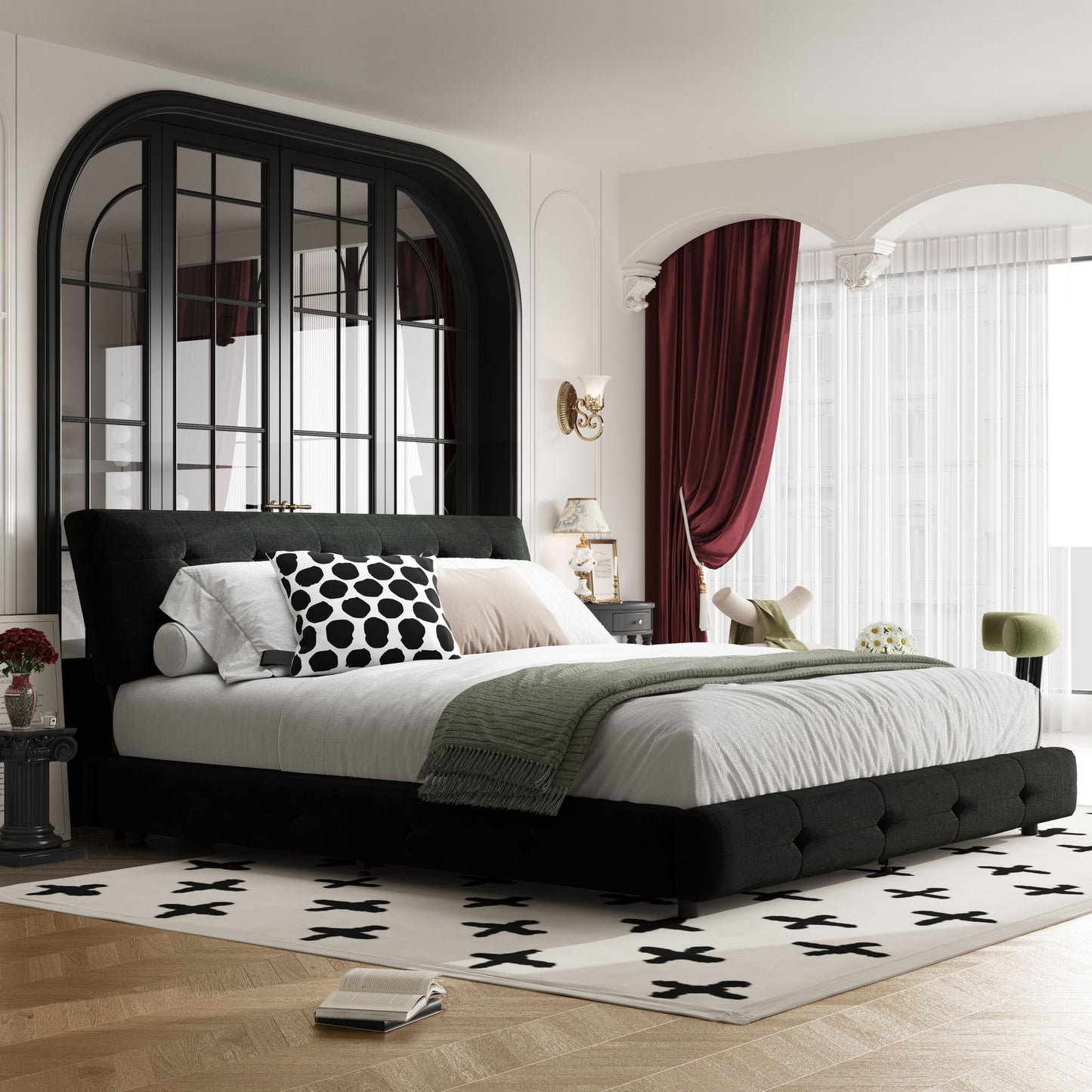 Tufted Headboard With Extra-Large Ultra-Soft Cloud Pillow Design - The Sleep Loft - Online Mattress Showroom NYC