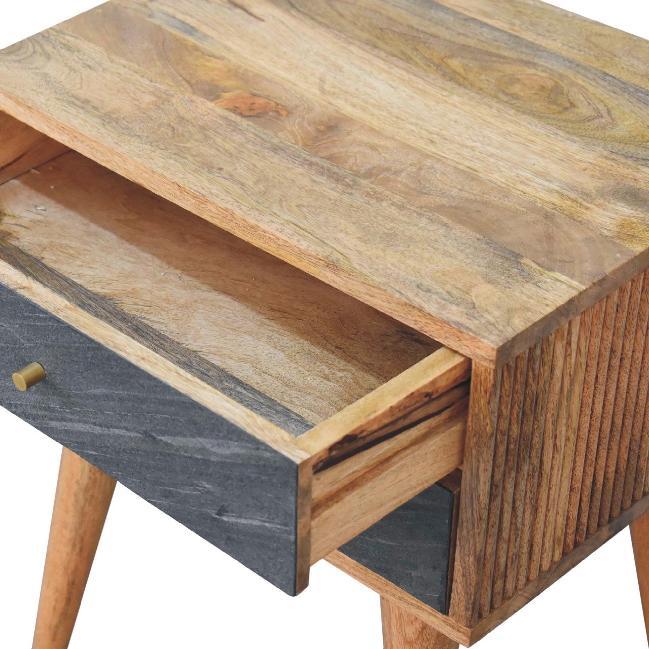 Slade - Bedside Table - Stone Gray - The Sleep Loft - Online Mattress Showroom NYC