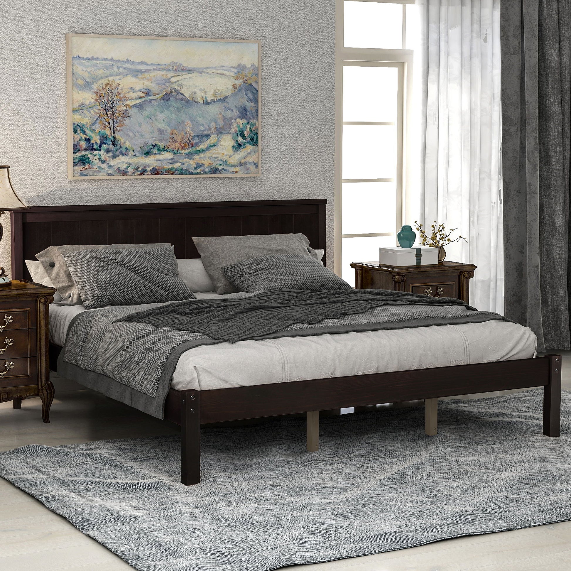 Platform Bed Frame With Headboard - The Sleep Loft - Online Mattress Showroom NYC