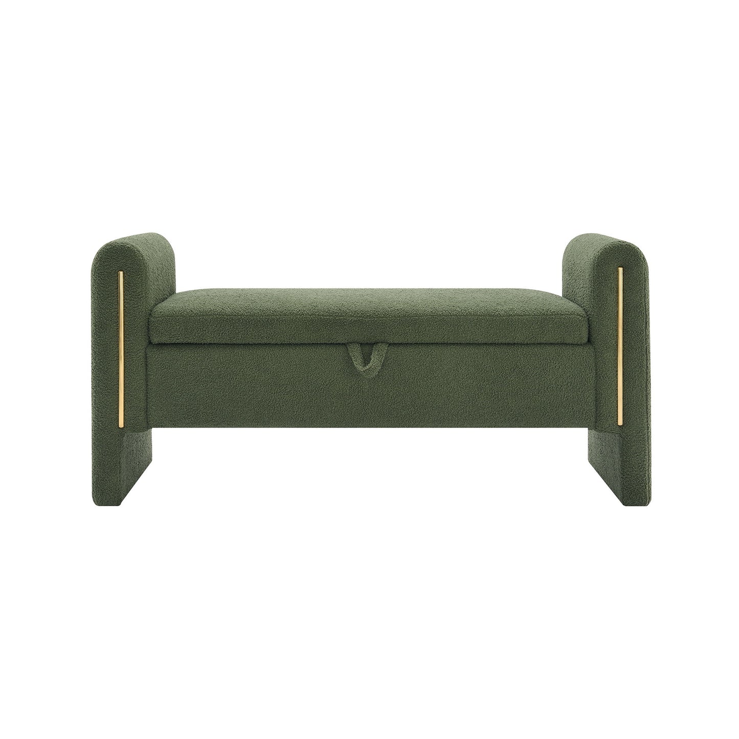 Modern Teddy Upholstered Large Bed End Bench With Arms And Storage - The Sleep Loft - Online Mattress Showroom NYC