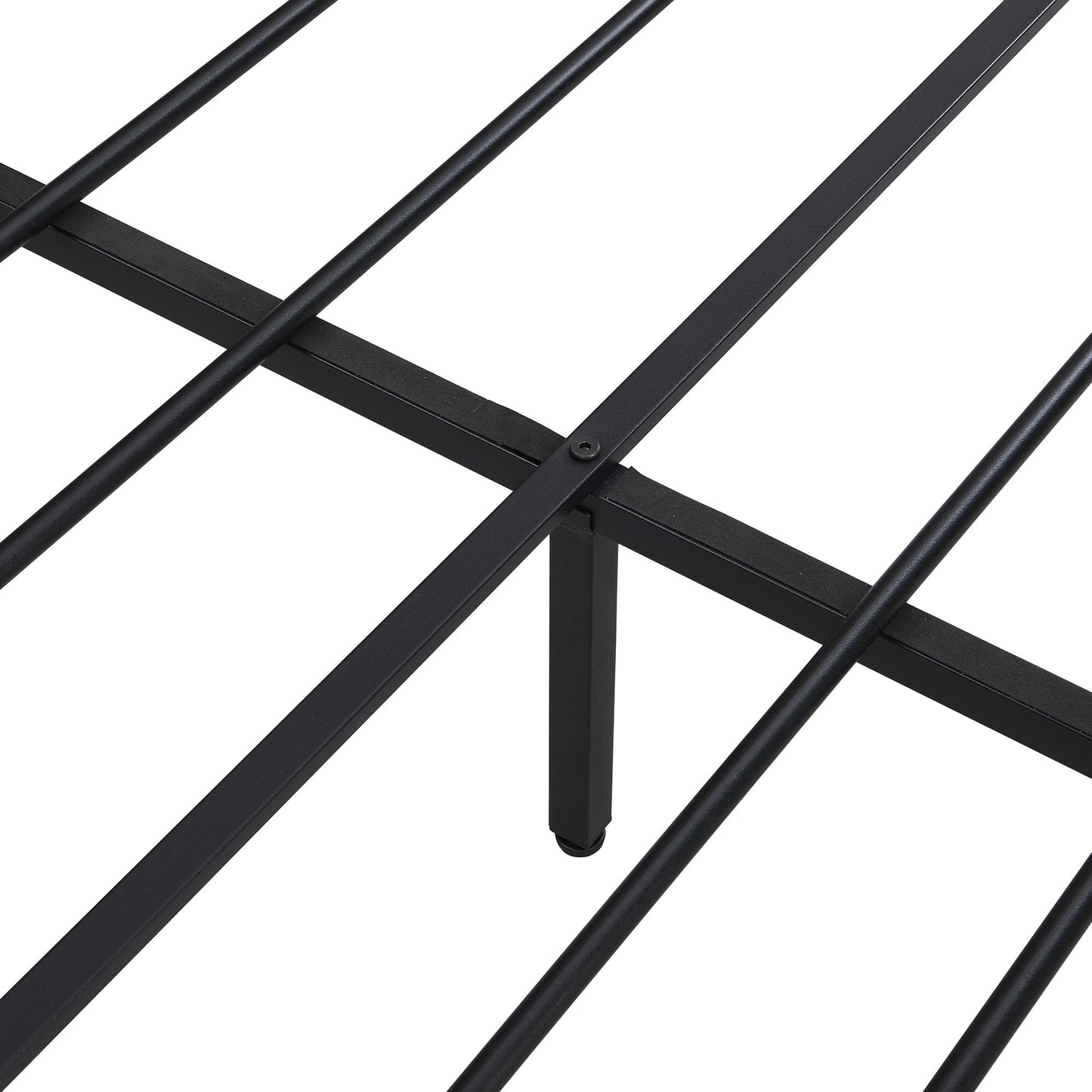 Metal Platform Bed Frame With Wooden Headboard And Footboard With USB Liner, No Box Spring Needed, Under Bed Storage - The Sleep Loft - Online Mattress Showroom NYC