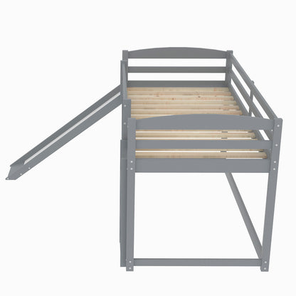 Durable Bunk Bed With Convertible Slide And Ladder - The Sleep Loft - Online Mattress Showroom NYC