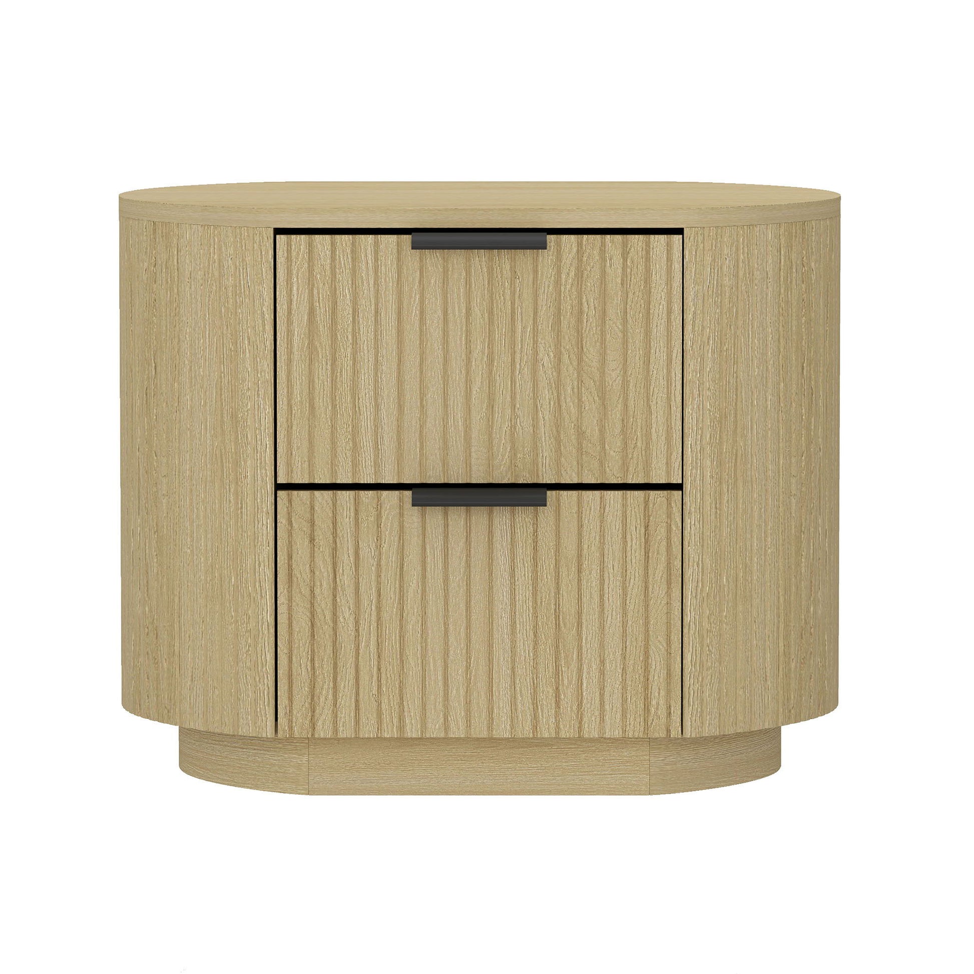 Olivia - Nightstand With 2 Drawers - Oak - The Sleep Loft - Online Mattress Showroom NYC