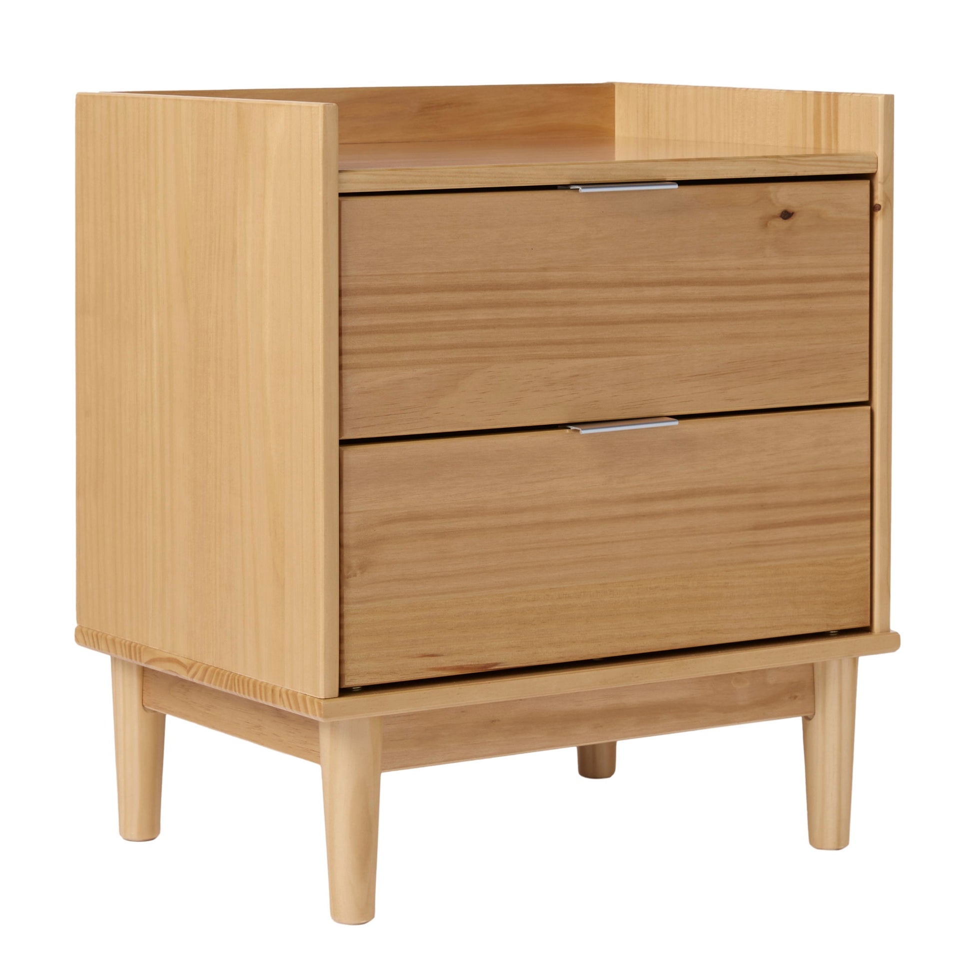Modern 2 Drawer Nightstand - Natural Pine - The Sleep Loft - Online Mattress Showroom NYC