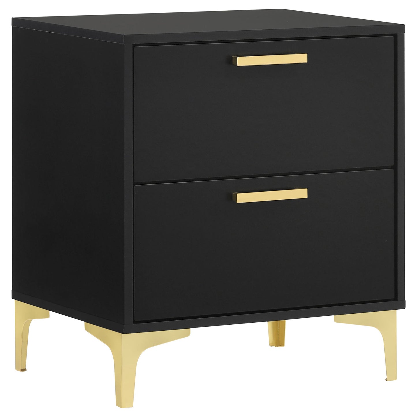 2 Drawer Rectangular Nightstand - Black - The Sleep Loft - Online Mattress Showroom NYC