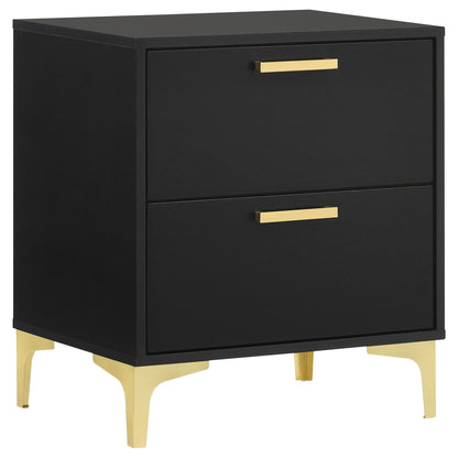 2 Drawer Rectangular Nightstand - Black - The Sleep Loft - Online Mattress Showroom NYC