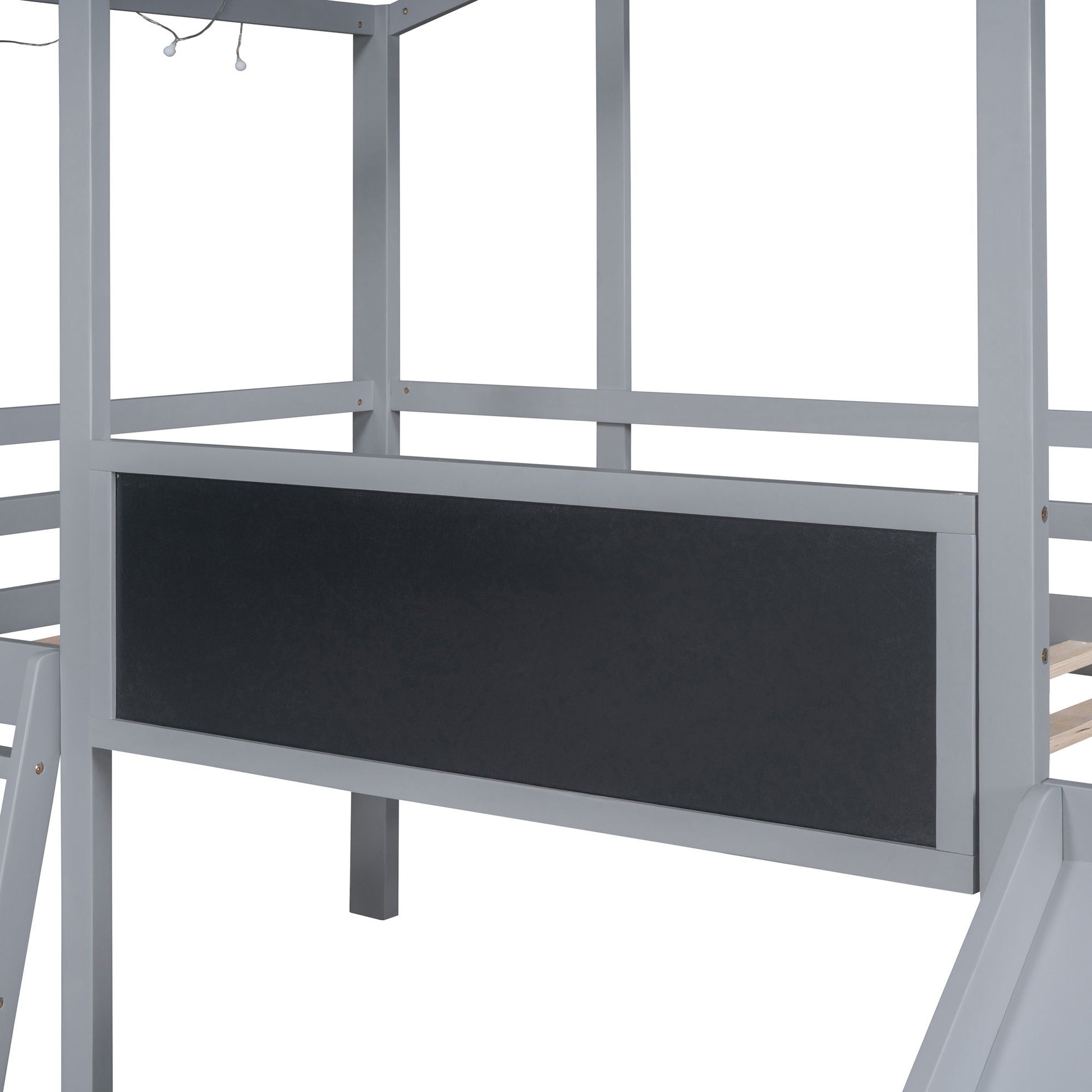 Loft House Bed With Ladder And Slide, With board And Light Strip On The Roof - The Sleep Loft - Online Mattress Showroom NYC