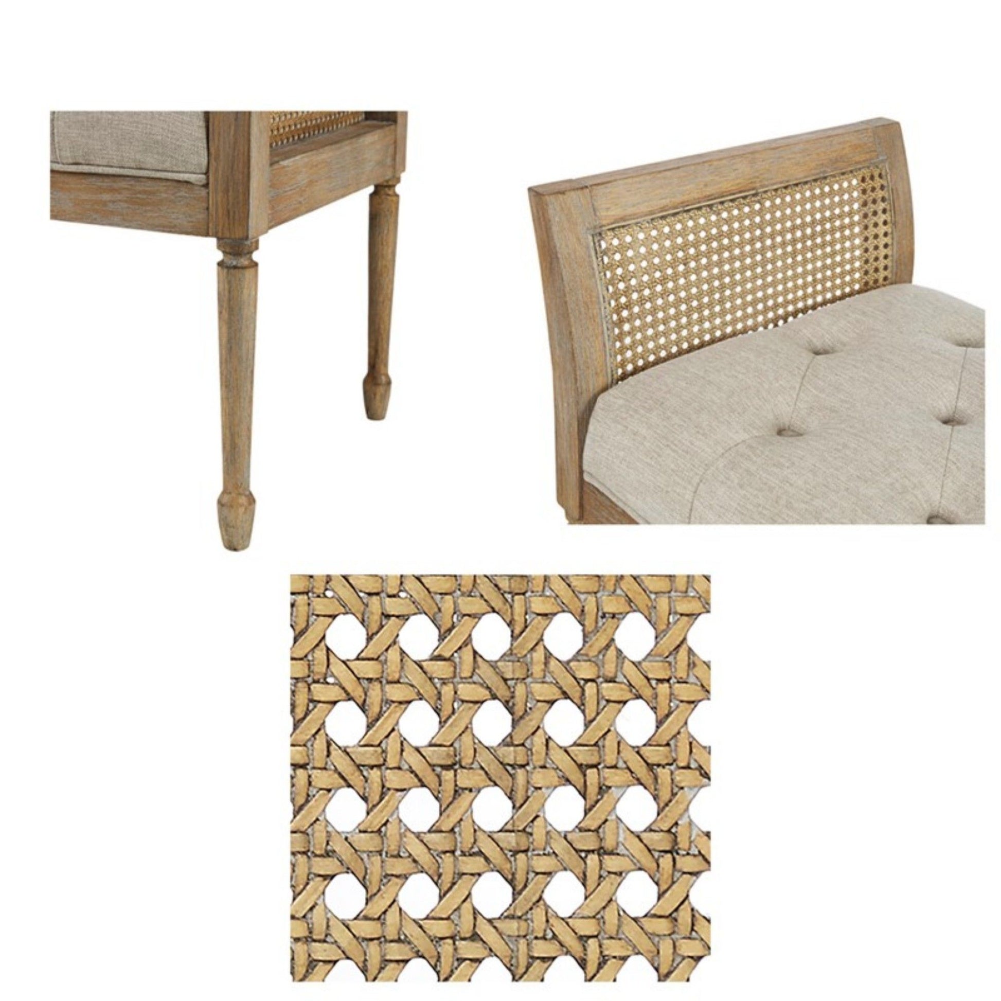 Accent Bench With Arm - Natural - The Sleep Loft - Online Mattress Showroom NYC
