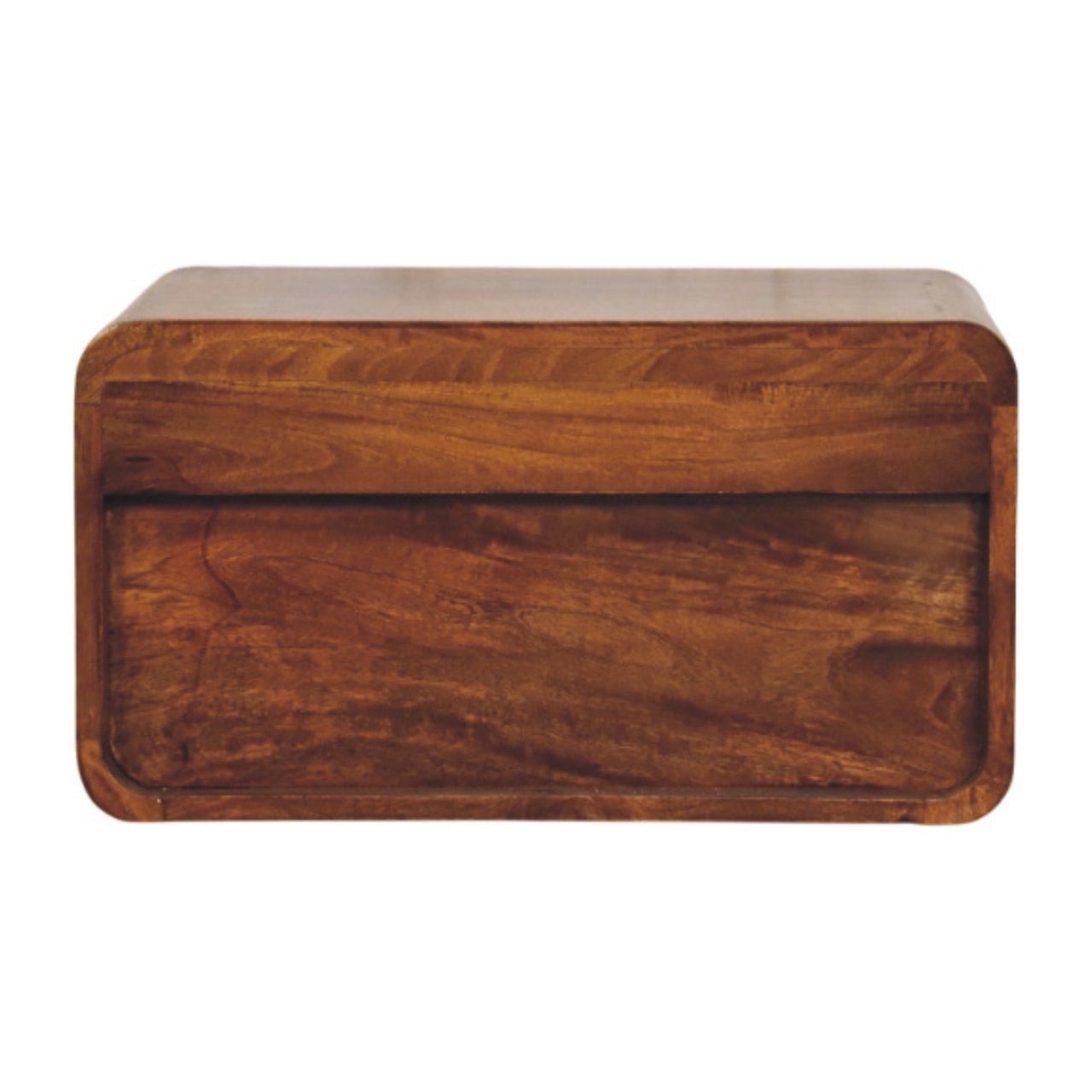 Curved Upper Slot Floating Nightstand - The Sleep Loft - Online Mattress Showroom NYC