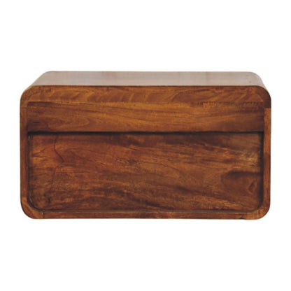 Curved Upper Slot Floating Nightstand - The Sleep Loft - Online Mattress Showroom NYC