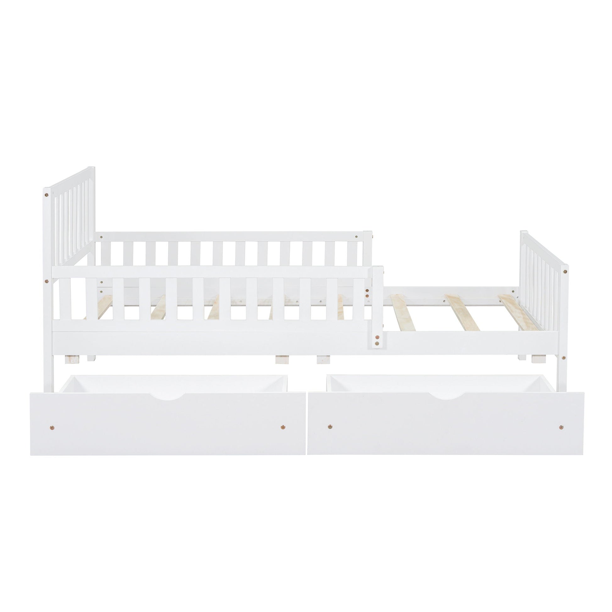 Platform Bed With Guardrails On Both Sides And 2 Storage Drawers - The Sleep Loft - Online Mattress Showroom NYC