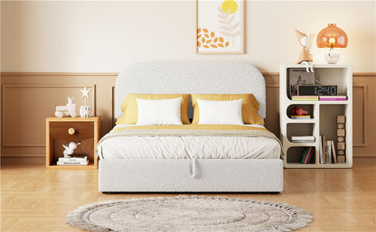 Upholstered Platform Bed With Hydraulic Storage System - The Sleep Loft - Online Mattress Showroom NYC