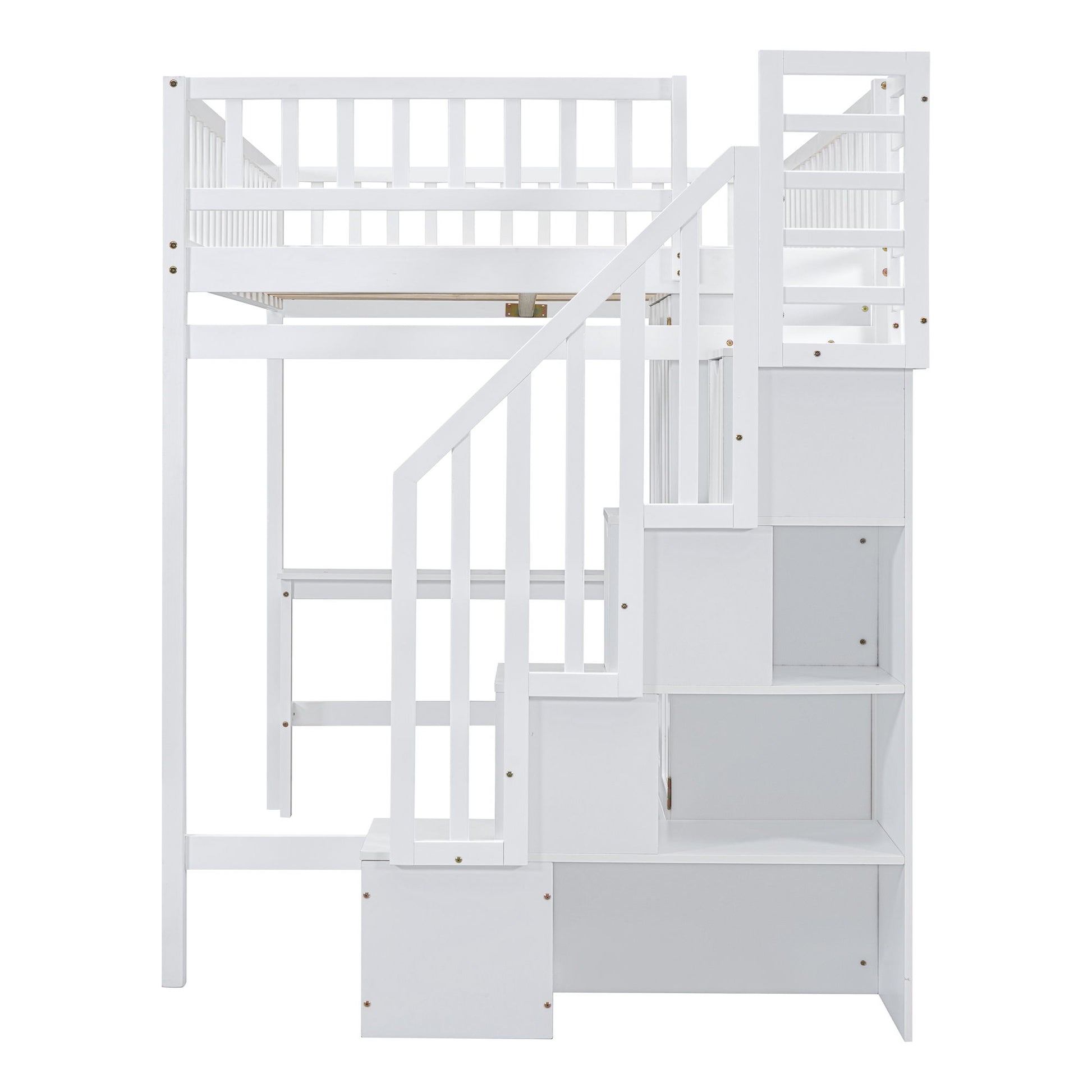 Loft Bed With Bookshelf, Drawers, Desk, And Wardrobe - The Sleep Loft - Online Mattress Showroom NYC