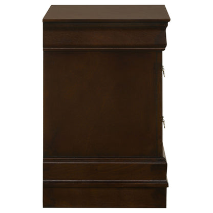 Demetra - 2 Drawer Nightstand - Cappuccino - The Sleep Loft - Online Mattress Showroom NYC
