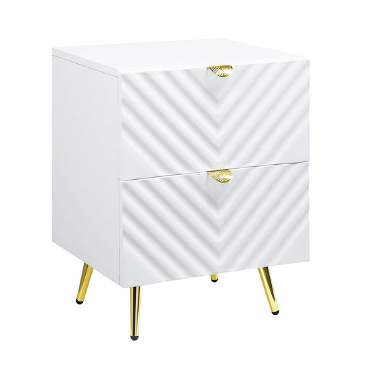 Gaines - High Gloss Nightstand - The Sleep Loft - Online Mattress Showroom NYC